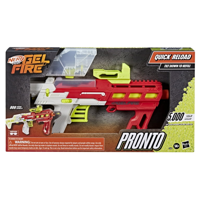 Nerf Pro Gelfire Pronto Water Bead Blaster, 5000 Gelfire Rounds