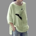 thumbnail image 2 of Camiseta holgada de manga 3/4 con cuello redondo y estampado a la moda para mujer Fridja  fjkfkj3463, 2 of 5