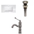 thumbnail image 1 of American Imaginations 32-in. W 1 Hole Ceramic Top Set In White Color - Overflow Drain Incl. AI-29561, 1 of 9