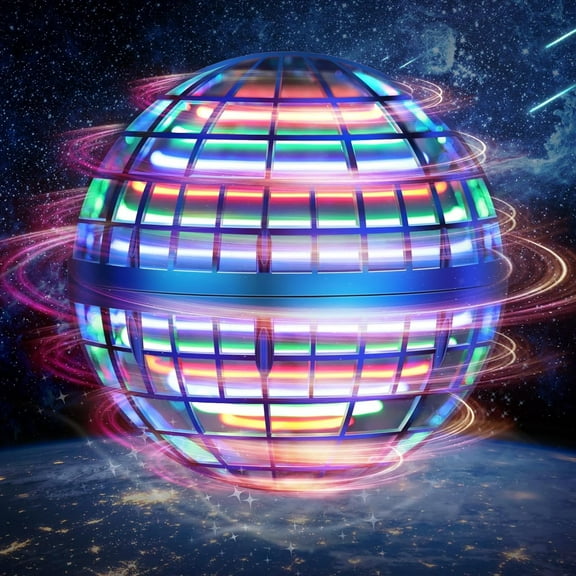 Flying Orb Ball Toy - 2024 Upgraded Magic Hover Spinner Cosmic Globe Boomerang Ball Hover Ball for Kids Adult Boys Girls 360°Rotating Indoor Outdoor Flying Ball Cool Toys Gift (Blue)