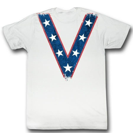 Evel Knievel COSTUME XL Cotton T-shirt White Adult Men's Unisex Short Sleeve T-shirt