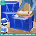 thumbnail image 3 of IBEEDOW 4 Pack Heavy Duty Moving Bags, Extra Large Storage Bags with Handles & Zippers, Storage Totes Moving Boxes for Space Saving, Fold Flat, 3 of 8