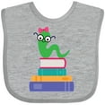 thumbnail image 3 of Inktastic Bookworm Girls Reading Gift Girls Baby Bib, 3 of 4