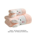 thumbnail image 3 of Easter Bunny Bath Towel Set | Thickened Coral Velvet | Quick-Dry & Highly Absorbent | 75X35Cm & 70X140Cm Towels | Soft Polyester Holiday Bath Set, 3 of 6