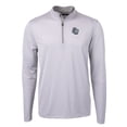 thumbnail image 2 of Men's Cutter & Buck Gray San Antonio Missions Big & Tall Virtue Eco Pique Micro Stripe Recycled Quarter-Zip Pullover, 2 of 3