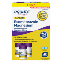 Equate Esomeprazole Magnesium Delayed Release Capsules, 20 mg, Acid Reducer, 42 Count, Compare to Nexium® 24 HR Active Ingredient
