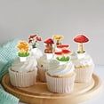 thumbnail image 7 of 24Pcs Mushroom Cupcake Toppers, Mushroom House Cake Picks, Mushroom Birthday Cake Decorations, Mushroom Cupcake Toppers for Baby Shower, Mushroom Party Decorations, 7 of 7