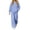 Blue, variant on Sweatsuits Women 2 Piece Outfit Women's Solid Color Loose-fitting Hooded Sweatshirt And Curved Pants Two-piece Set Long-sleeved Hooded Top And Elastic Waistband Drawstring Wide-leg Pants Set
