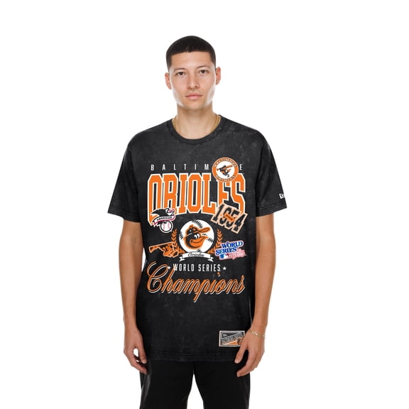 Men's New Era Black Baltimore Orioles Mineral Wash T-Shirt