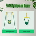 thumbnail image 2 of 2 in 1 Baby Jumper and Bouncer, Baby Swing Outdoor, Toddler Swing Sets for Kids Age 1-3, Green, 2 of 6