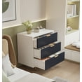 thumbnail image 2 of 3 Drawer Dresser for Bedroom, Fluted Modern Nightstand with Deep Drawers, Chest of Drawers with Wide Top, Wooden Dresser Organizer, Side Table, 2 of 6