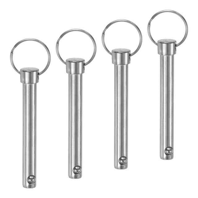 Juego de 4 pasadores de liberación rápida, diámetro de 10 mm, 72 mm de uso para pin de toldo Bimini, 80 mm en total para uso industrial/marino