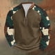 thumbnail image 1 of Blusas y camisas de manga larga con cuello redondo para hombre, sudadera con capucha de cuello redondo con cremallera y estampado, sudadera de manga larga, blusa de poliéster para hombre, 1 of 4