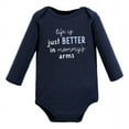 thumbnail image 3 of Hudson Baby Cotton Long-Sleeve Bodysuits, 3- Pack, Newborn- 24 Months, 3 of 5