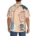 thumbnail image 5 of Balery Cute Ink Drawn Elephants Men's Casual Button Down Shirt Short Sleeve Textured Summer Cuban Beach Shirts-XX-Large, 5 of 7