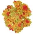 thumbnail image 4 of Artificial Maple Leaves, Soft And Comfortable  Handfeeling Autumn Leaf  For Autumn Decoration Red Green, 4 of 8