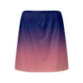 thumbnail image 4 of Spring Savings Ladies Trousers Elasticated Gradient Color Shorts Straight Leg Pants Fake Two Piece Skirt Tight Pants High Waist Shorts Slim Fit Base Trousers Trendy Sport Skirt, 4 of 6