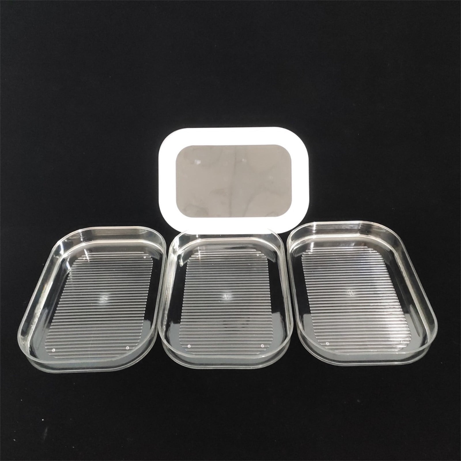 Food Storage Containers for Fridge Plastic Refrigerator Organizers with Lid Stackable Produce Containers to Keep Fruits, Vegetables, Meat (3 Layer)