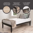 thumbnail image 5 of Powell Plumley 15.75" High Low Profile Platform Bed Frame, Twin, Black, 5 of 15