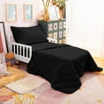 thumbnail image 2 of Ntbay 4 Piece Microfiber Toddler Bedding Set, Ultra Soft and Breathable Crib Sheet Set, Includes Quilted Comforter, Fitted Sheet, Flat Top Sheet and Envelope Pillowcase, Black, 2 of 5