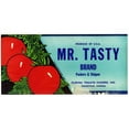 thumbnail image 2 of Anonymous 24x14 Black Ornate Framed Double Matted Museum Art Print Titled: Mr. Tasty Brand Tomato Label (1930-1950), 2 of 5