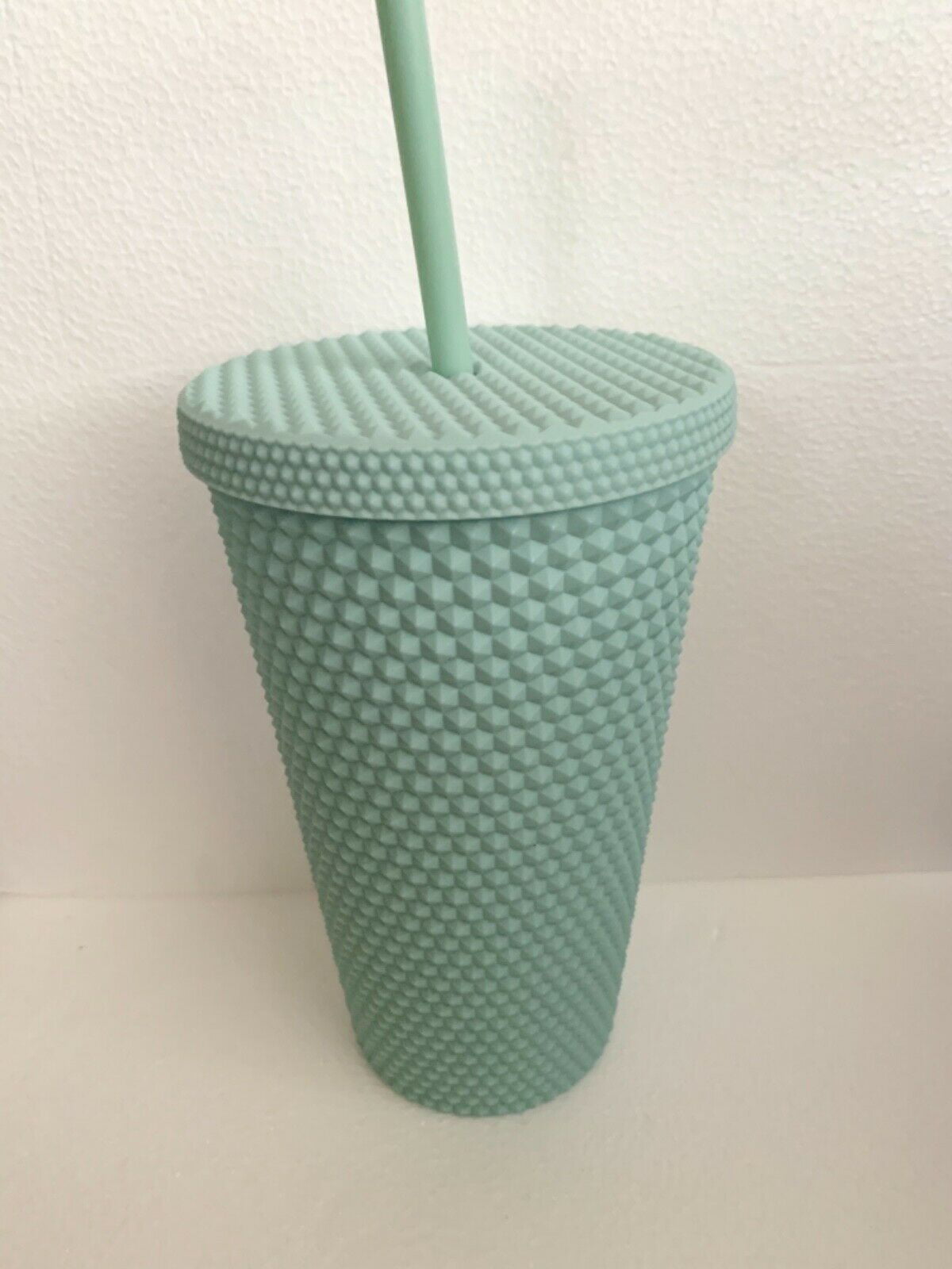 Starbucks Matte Green Jelly Studded Cold Cup With Straw 