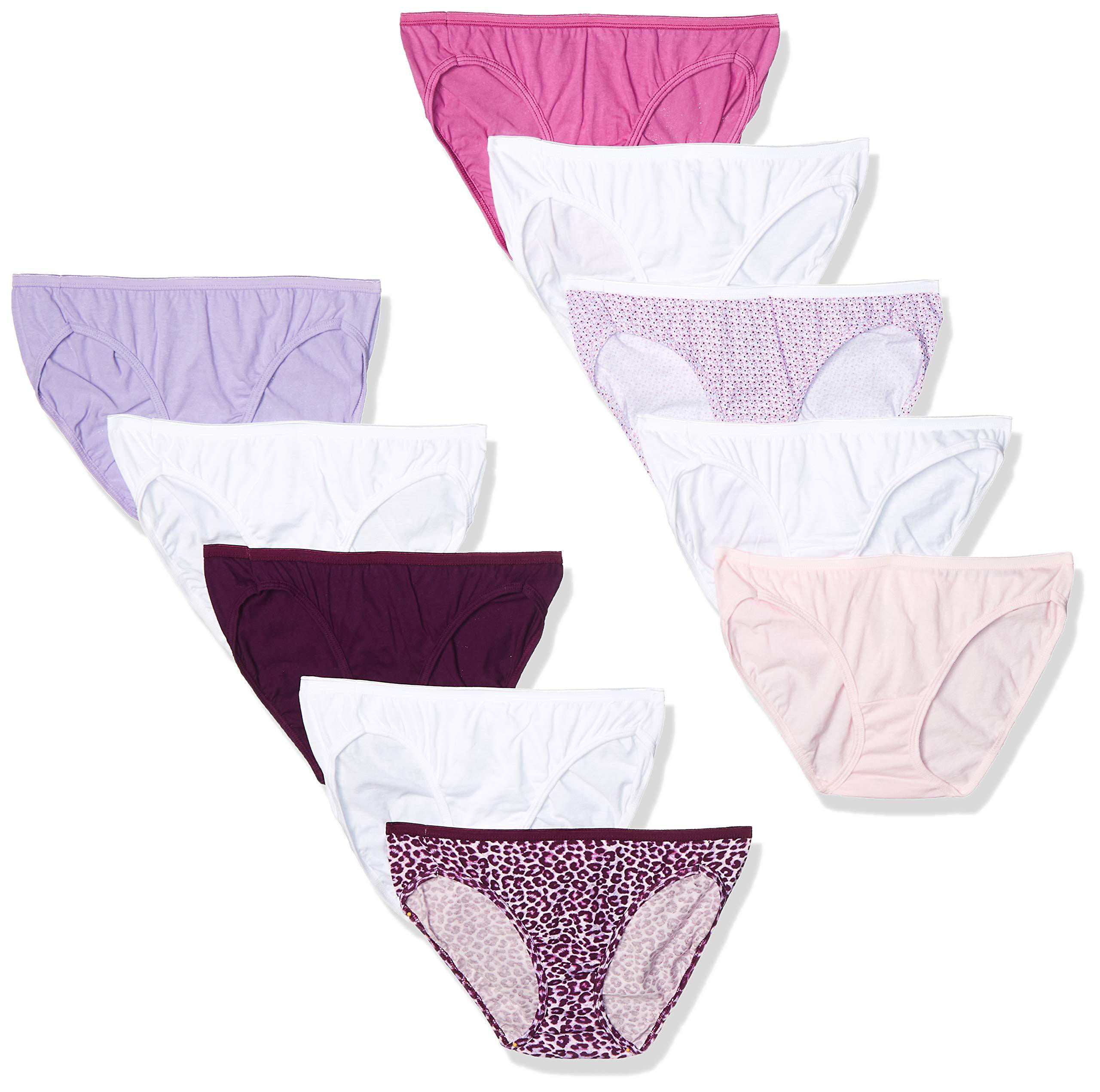Hanes Women's Cotton Bikini Panty, Assorted 8 Assorted 10 Pack