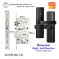 thumbnail image 2 of Smart Door Lock Tuya APP Fingerprint Digit Intelligence Electric 5 Unlock Method Support 8 Language Voice, 2 of 4