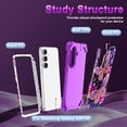 thumbnail image 4 of CASEFIV For Samsung Galaxy S25 FE Case,Glow in the dark Heavy Duty Shockproof Hard PC+Soft Silicone Drop Protective Women Girls Case for Galaxy S25 FE (2025),Purple Butterfly, 4 of 7