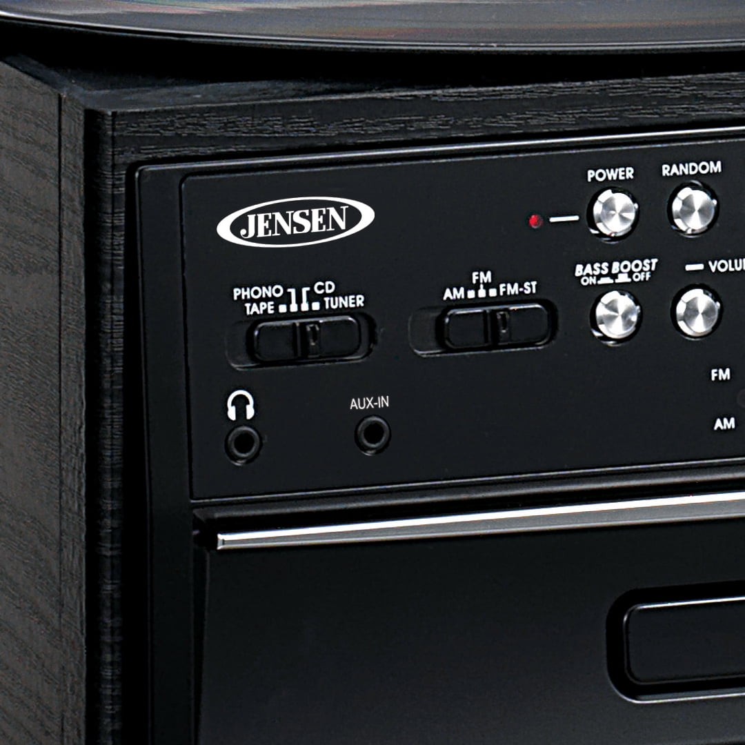 Jensen JTA-475 3-Speed Turntable with CD, Cassette and AM/FM Stereo Radio