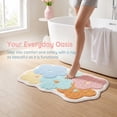 thumbnail image 6 of Unique Bargains Printed Bathroom Rug Ultra Soft Absorbent Plush Bath Mat Multicolor Flower 30" x 18", 6 of 7
