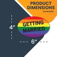 thumbnail image 2 of Magnet Me Up LGBT Getting Married Oval Magnet Decal, 4x6 In, Vinyl Automotive Magnet, 2 of 7