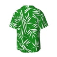 thumbnail image 5 of KLL Bamboo Print Men's Shirt Short Sleeve Button Down Summer Cuba Beach Shirts- 3X-Large, 5 of 5