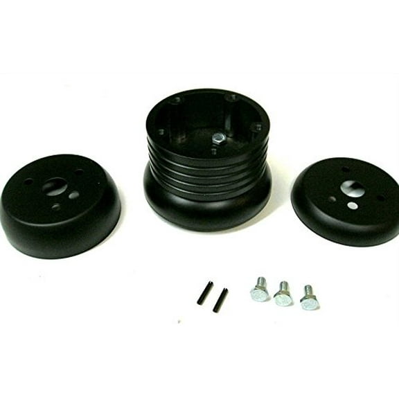 New World Motoring 1972 1973 1974 Ford Bronco Steering Wheel Adapter Black Billet Aluminum 5 hole
