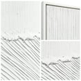 thumbnail image 4 of Pure Serenity Heavily Textured Hand Painted White Framed Canvas Wall Art, 4 of 10