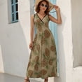 thumbnail image 5 of Cone Branches Christmas Dress Fashion Boho Beach Long Dresses Female Party Printed Maxi Dress, 5 of 9