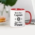thumbnail image 3 of CafePress - Work Like A Captain Party Like A Pirate Mug - 11 oz Ceramic Mug - Novelty Coffee Tea Cup, 3 of 4