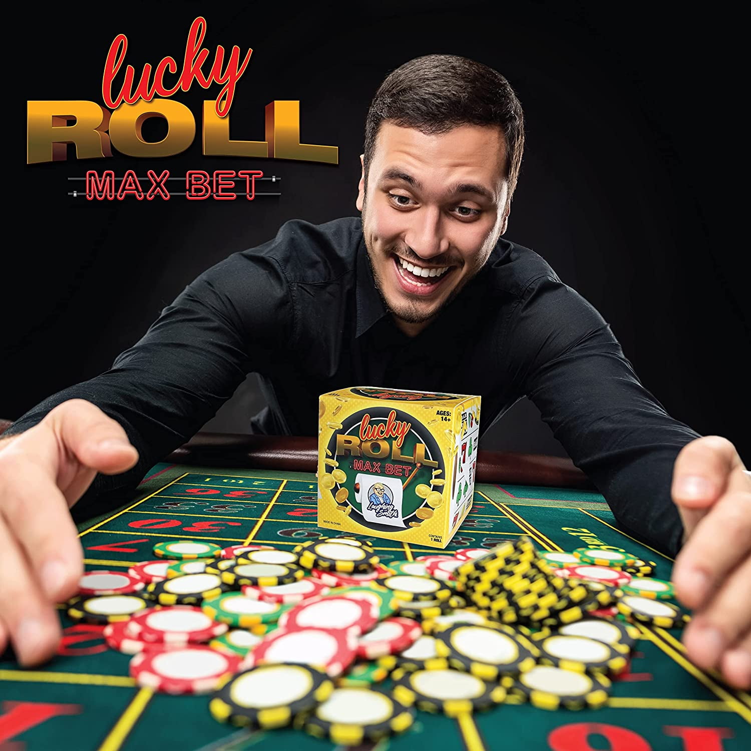 Lucky Roll Max Bet Novelty Toilet Paper - Casino Gambling Gifts - Slot Machine Themed Gift
