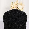thumbnail image 2 of Efavormart 50 PCS Satin Rosette Black Stretch Banquet Spandex Chair Cover Dinning Event Slipcover For Wedding Party Catering, 2 of 11