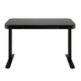 thumbnail image 3 of Seville Classics Airlift Electric Height Adjustable Desk with Tempered Glass Top, USB Charging Ergonomic Sit Stand Modern Home Office Workstation, 47.5" x 24" Pull Out Drawer, Black, 3 of 15