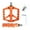 Orange, variant on Mountain Bikes Pedals Platform, 9/16In Thread Bike Flat Pedals Antislip Footrest