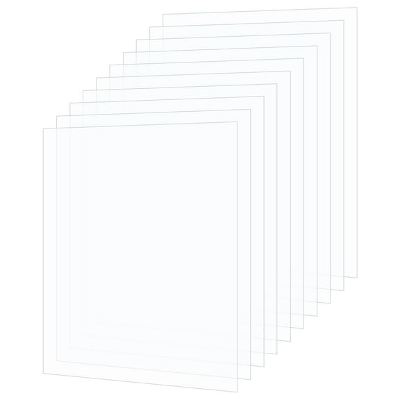Transparent Acrylic for Picture Frame Rectangle Clear 30.4x25.2x0.07cm 10pcs/set