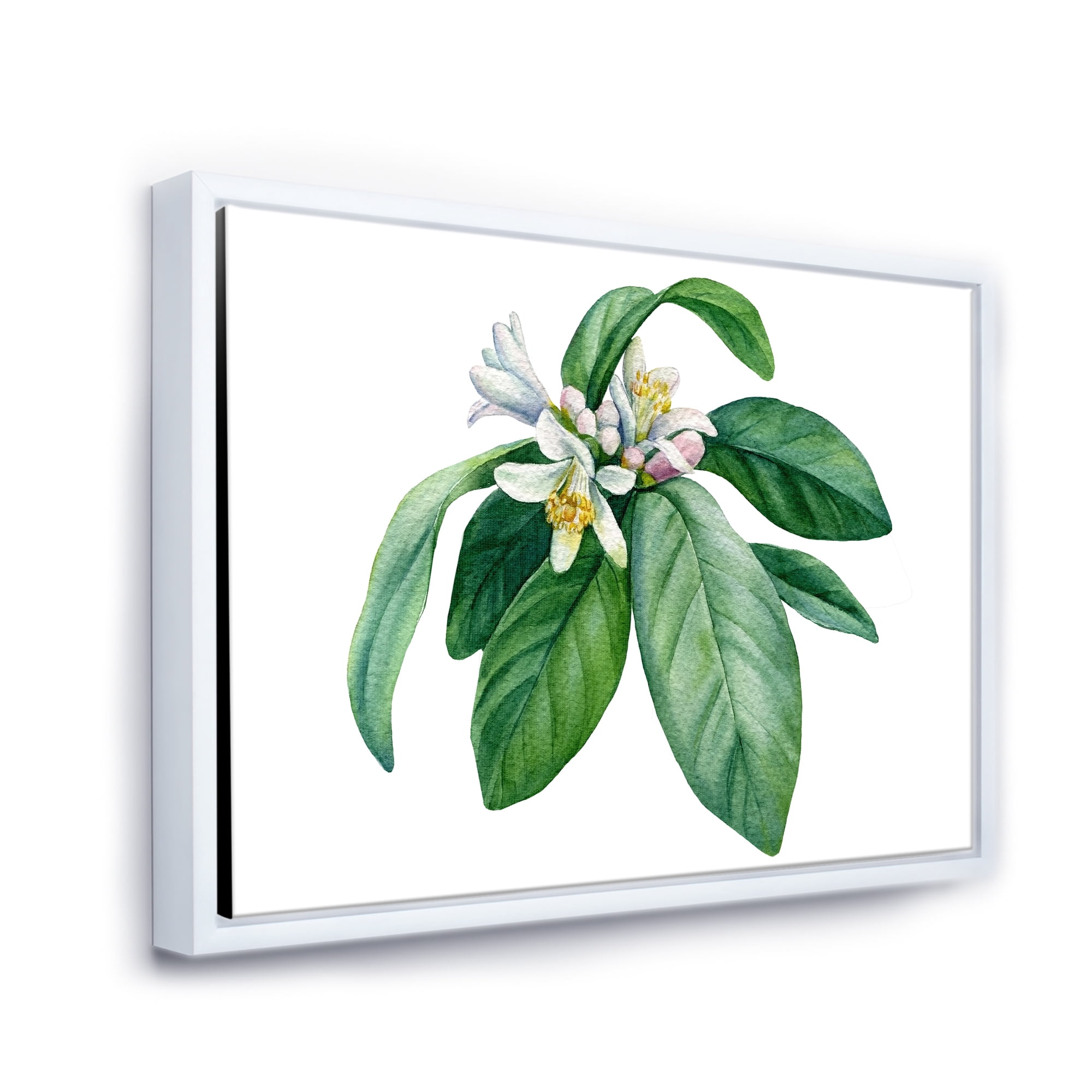 Designart 'Flowering Mandarin With Branch' Traditional Framed Canvas Wall Art Print