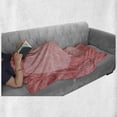 thumbnail image 6 of Coral Soft Flannel Fleece Throw Blanket, Big Pink Heart Shape on Damask Pattern Faded Old Traditional Vintage, Cozy Plush for Indoor and Outdoor Use, 50" x 60", Coral Pale Pink, by Ambesonne, 6 of 6