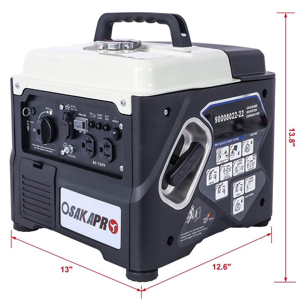 Portable 1200W Inverter Generator Ultra Quiet Gas Engine 56cc 4-Stroke EPA Compliant Eco Mode Lightweight for Home Backup & Camping