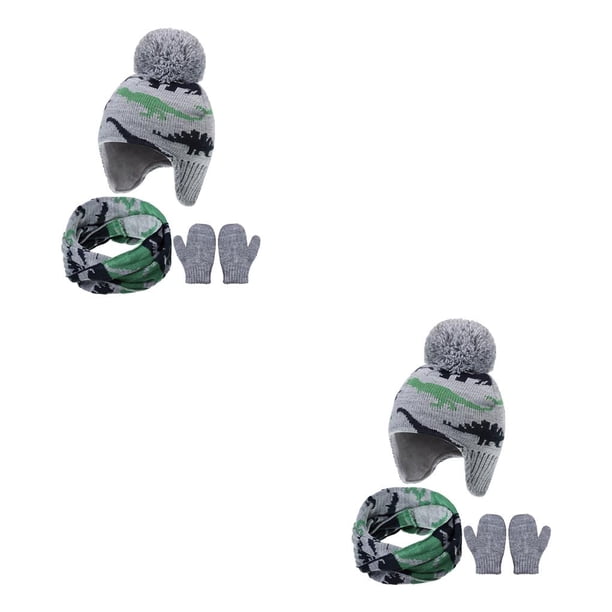 Qarigey Sombrero Bufanda Manoplas Kit Tejido Niños Guantes Animal Lindo Invierno Piezas Ropa Decoración Regalos de Cumpleaños para Niñas Niños Type9 NO9 Qarigey CBP274184