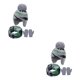 thumbnail image 3 of Sonducket Sombrero Bufanda Manoplas Conjunto Diseño de orejeras Gorros para niños Piezas de invierno Ropa de abrigo Decoración Regalos de agua Azul M 2-3 años 2piezas, 3 of 6