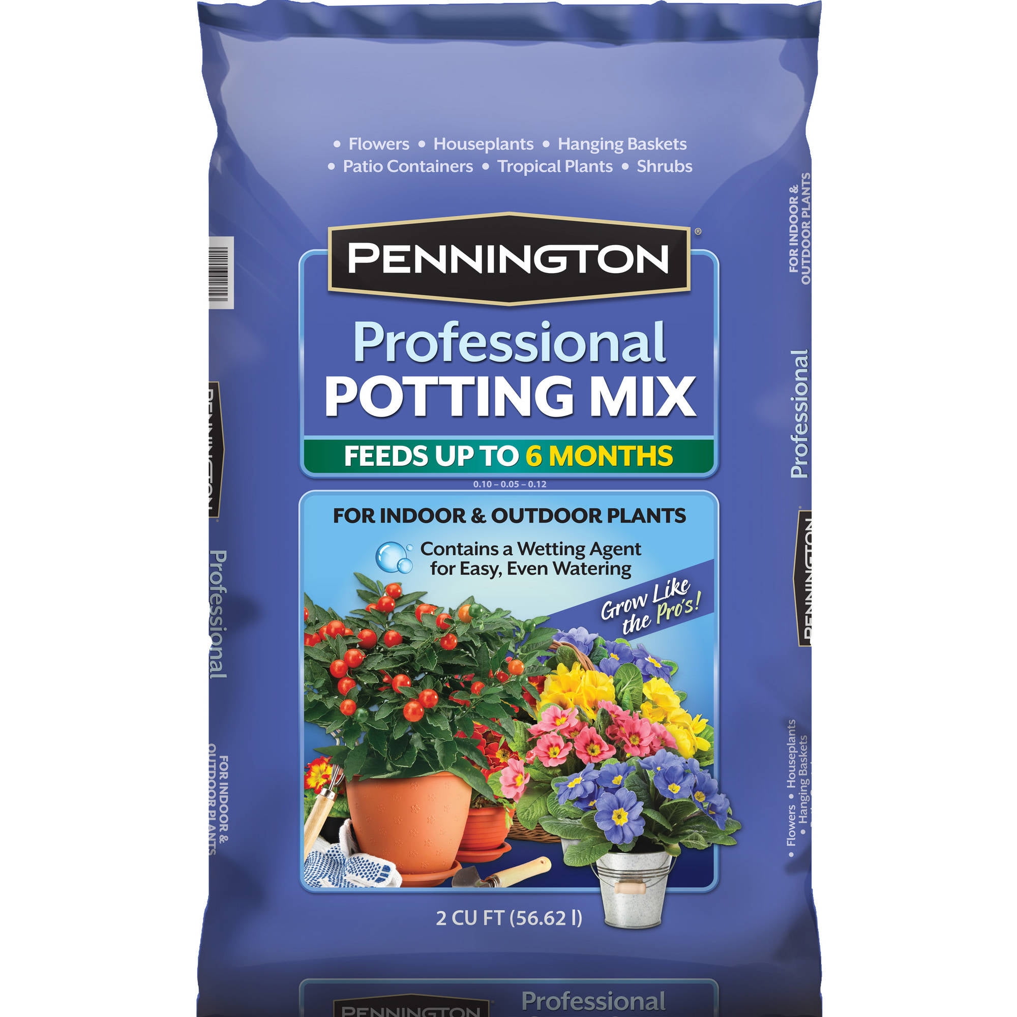 Pennington Prefessional Potting Mix Potting Soil, 2 cubic ft Walmart