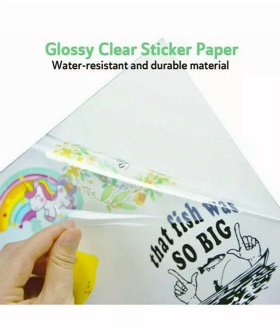 CIRCLE- Koala Clear Vinyl Sticker Paper Waterproof Inkjet Printer Glossy Clear Sticker