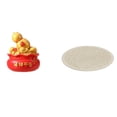 thumbnail image 1 of Escultura de escritorio,Estatua de la Cuenca del Tesoro,regalo de cumpleaños de Feng Shui,Alfombra de área,Alfombra redonda decorativa de 60 cm para entrada de interior,Alfombra lavable para, 1 of 8